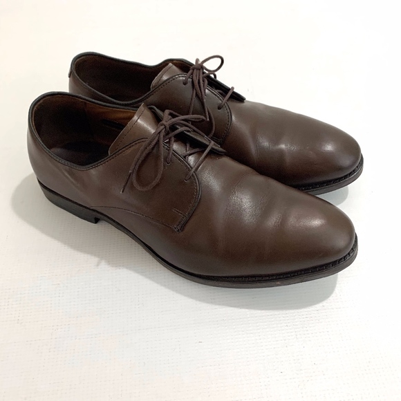 Allen Edmonds Kenilworth Plain Toe Blucher Shoes Brown Mens Size 11 3E EEE